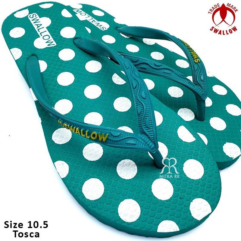 Sandal Jepit Swallow Polkadot Warna Sendal Karet Asli Wanita