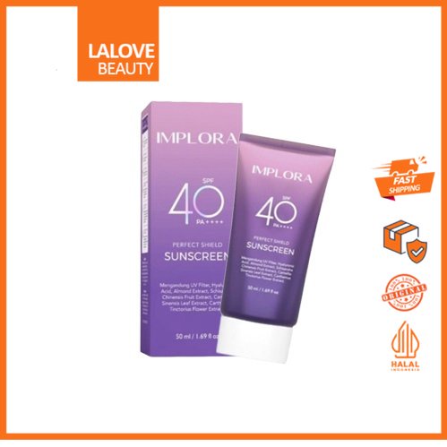 IMPLORA  Perfect Shield Sunscreen SPF 40 PA++++ Melembabkan dan Menutrisi Kulit Wajah