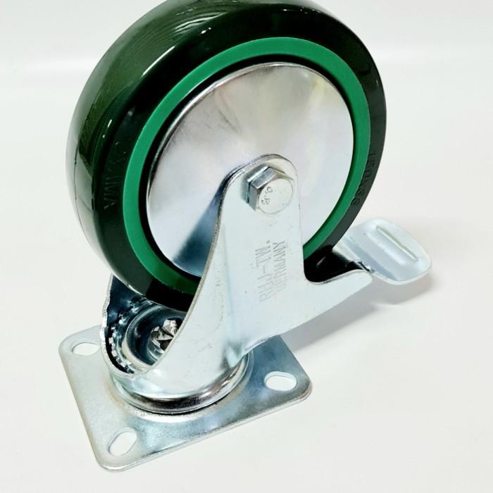 Roda Troly RHJ 05 PU Green 150/6" Rem