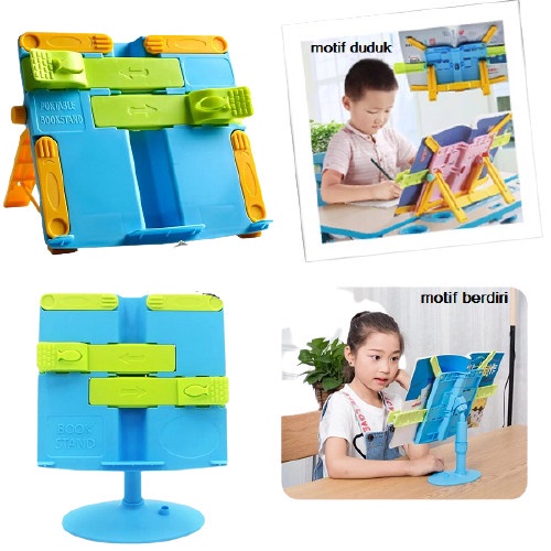 Portable Bookstand Alat Sandaran Buku Tab IPad Handphone Tablet murah