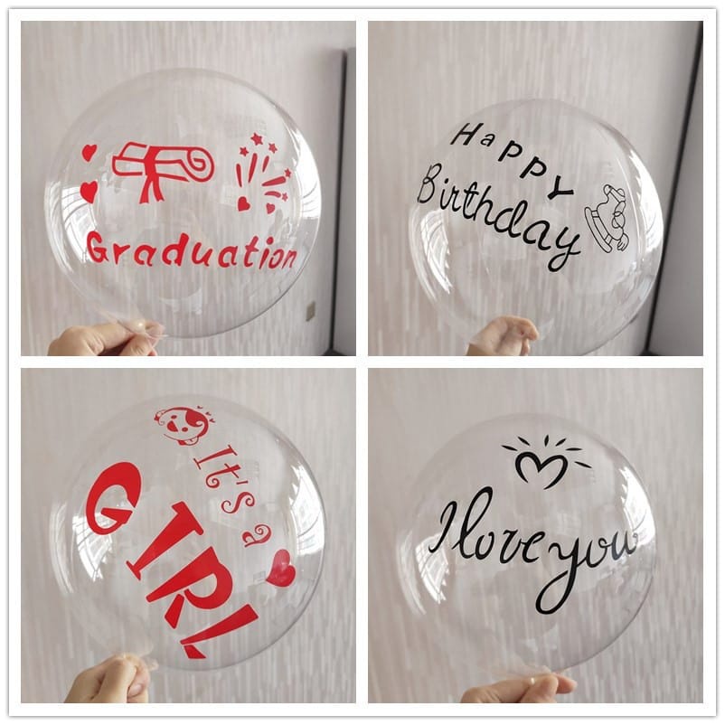 

stiker custom balon pvc/stiker transparan/stiker nama/stiker tempelan balon