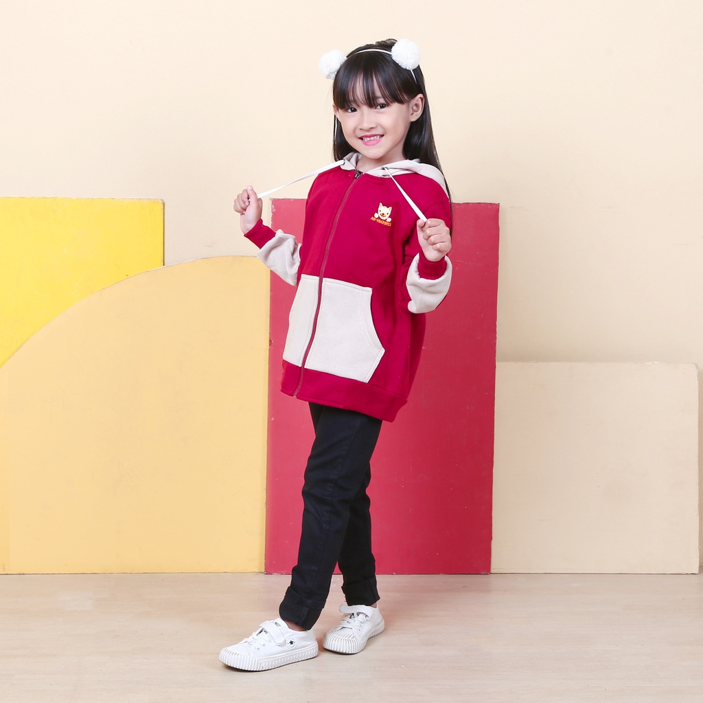 Jaket Anak Laki-Laki / Jaket Anak Perempuan / AR-HighresKids Hoodie Zipper Kombinasi