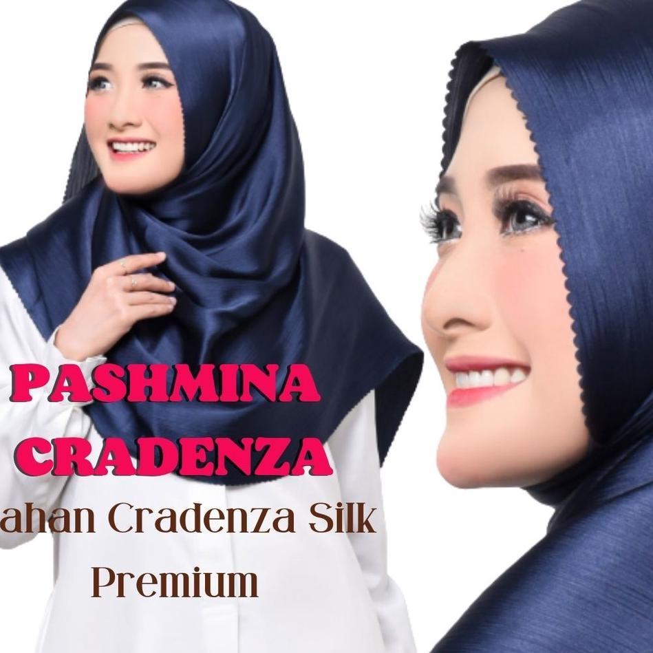 ♡ HIJAB PASHMINA CRADENZA SILK PREMIUM / PASHMINA TERBARU CRINKLE SILK PREMIUM LASER CUT ➵