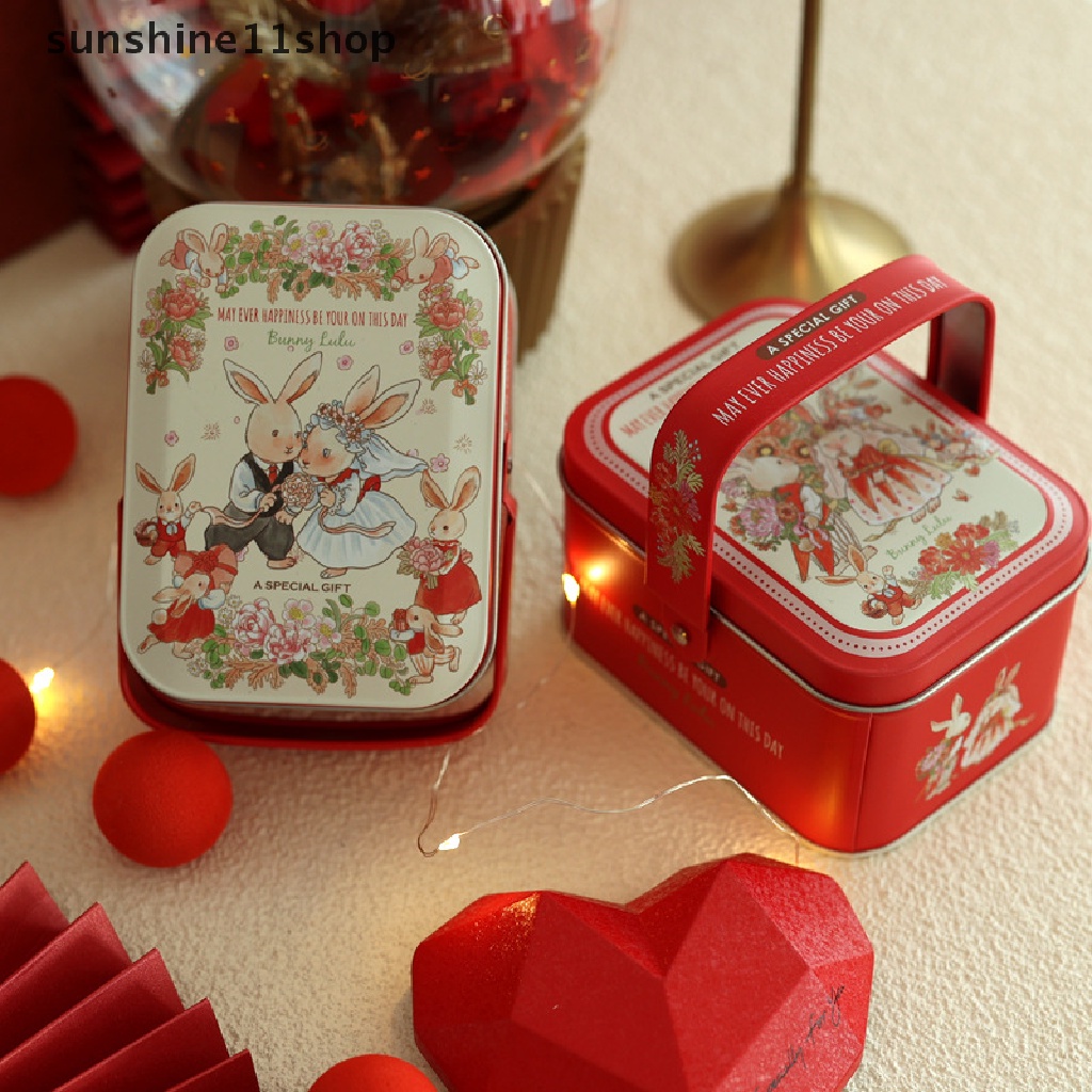 Sho Vintage Small Suitcase Storage Tin Metal Candy Box Gift Box Cookie Kotak Hadiah Koper Kecil Serba Serbi Organizer Storage Bisa N