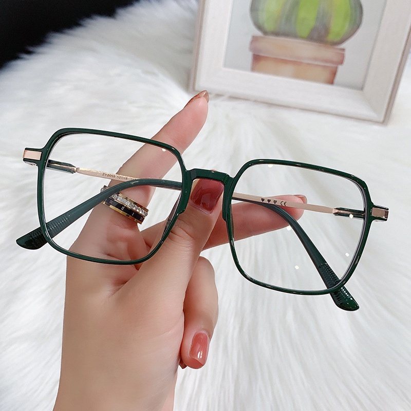 (YUZHU) Kacamata Anti Radiasi Dan Anti Cahaya Biru Untuk Pria Dan Wanita Korean Fashion Square Frame Eyeglasses