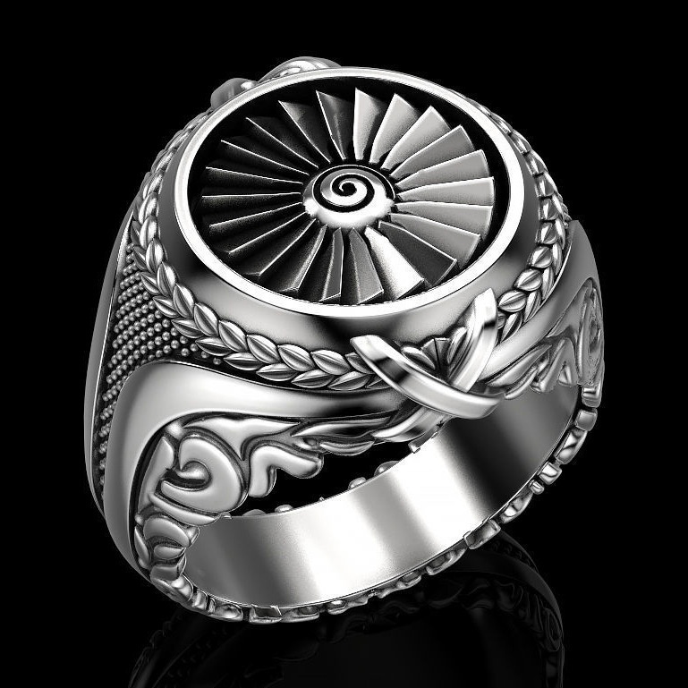 Goldkingdom Aksesoris Perhiasan Fashion Ready Stock Nordic Retro Mitologi Cincin Tengkorak Perak Domenic Male Ring