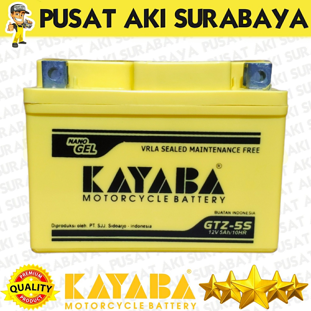 ⭐⭐⭐⭐ KAYABA GTZ5S 5AH AKI GEL KERING BATTERY MOTOR HONDA BEAT ESP BEAT FI BEAT STREET BEAT POP BEAT KARBU BEAT OLD KAYABA SUPER GEL