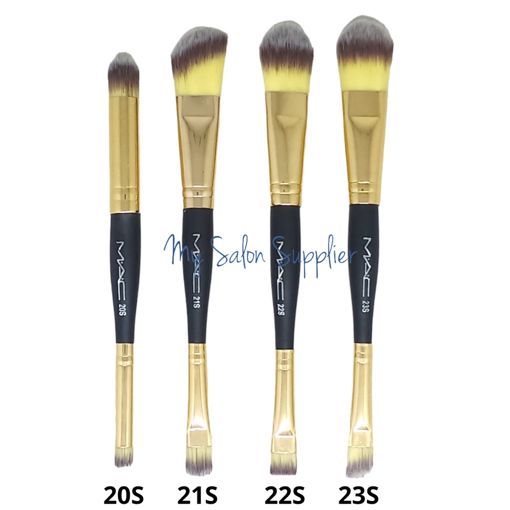 Kuas Make Up Brush Foundation / Highlight / Contour Double ended 20s-23s Merk