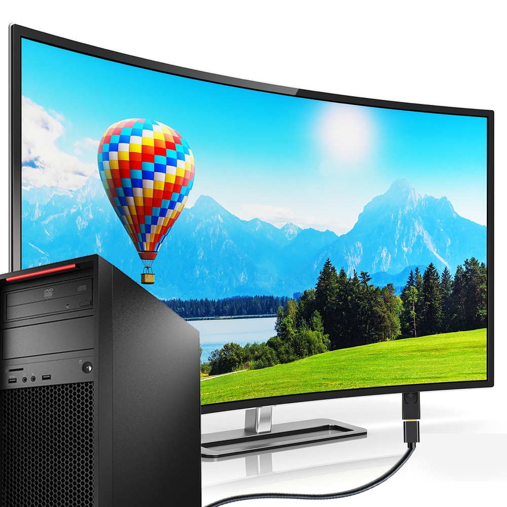 4k/1080p Kepala Konverter Riak Air 3D Dukungan DP Ke HDMI Kompatibel Adaptor Kabel TV HD Untuk PC Desktop/laptop DP Ke HDTV