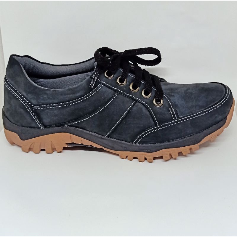 Sepatu Casual Pria Oxford Kulit Asli Nubuck Grammer