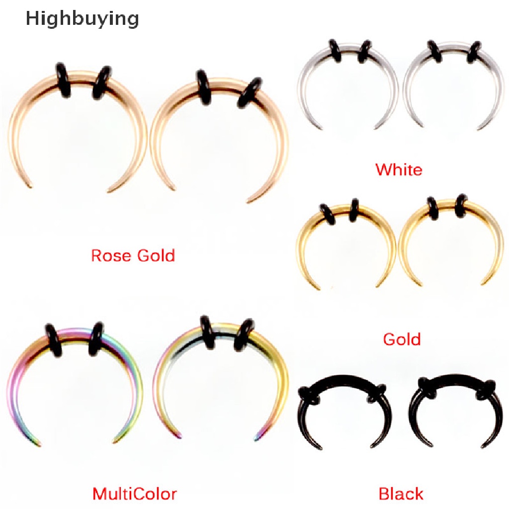 Hbid Surgical Steel Hoop Septum Hidung Cincin Klip Tulang Rawan Anting Perhiasan Glory