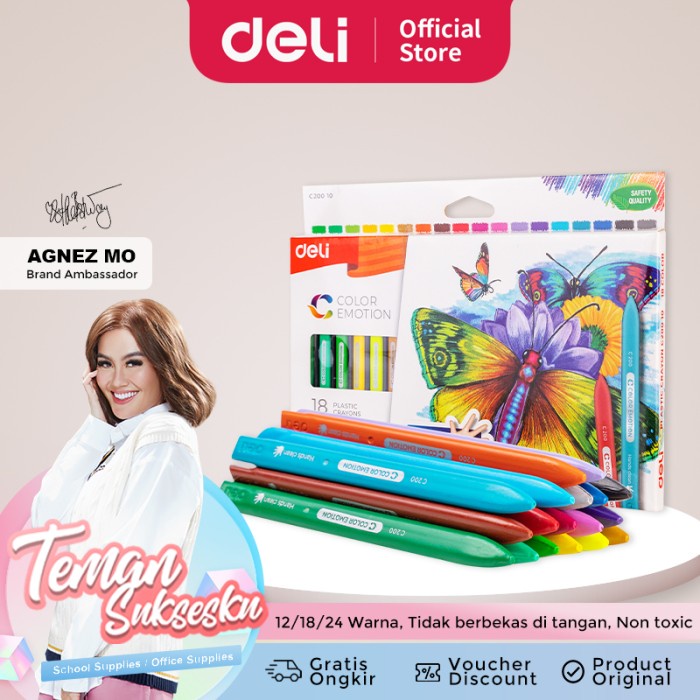 

Terlaris Deli Ec20000 School Crayon/Krayon - Plastic Crayon Triangle 12C