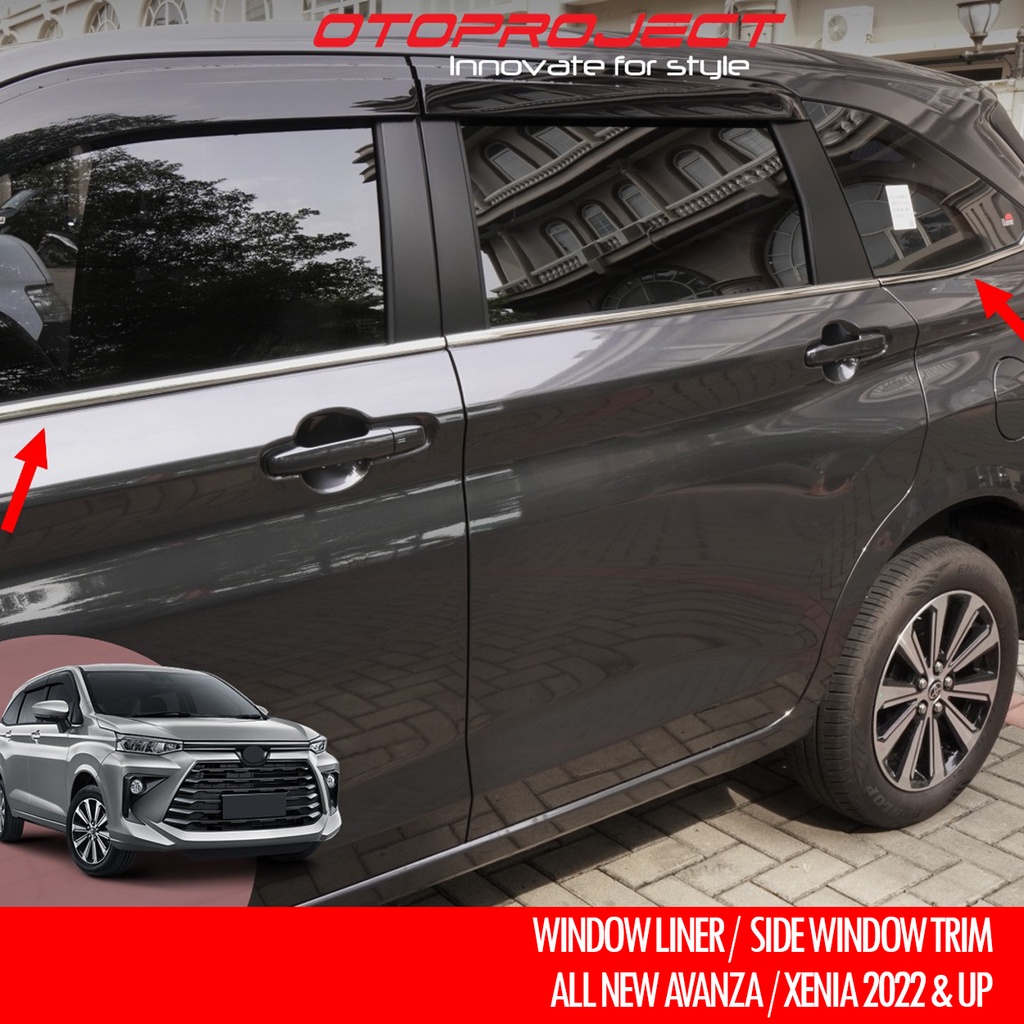 List Kaca Samping Avanza Xenia 2022–2025 Chrome | Side Window Trim Otoproject Aksesoris Mobil