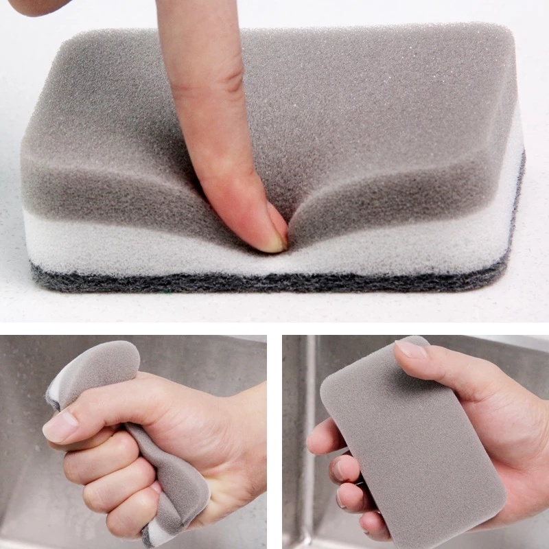 [Unggulan] Spons Pembersih Dua Sisi Serbaguna Rumah Tangga Bantalan Gosok Cuci Piring Magic Nano Sponge Eraser Piring Panci Wajan Cleaning Wash Cloth Aksesoris Dapur