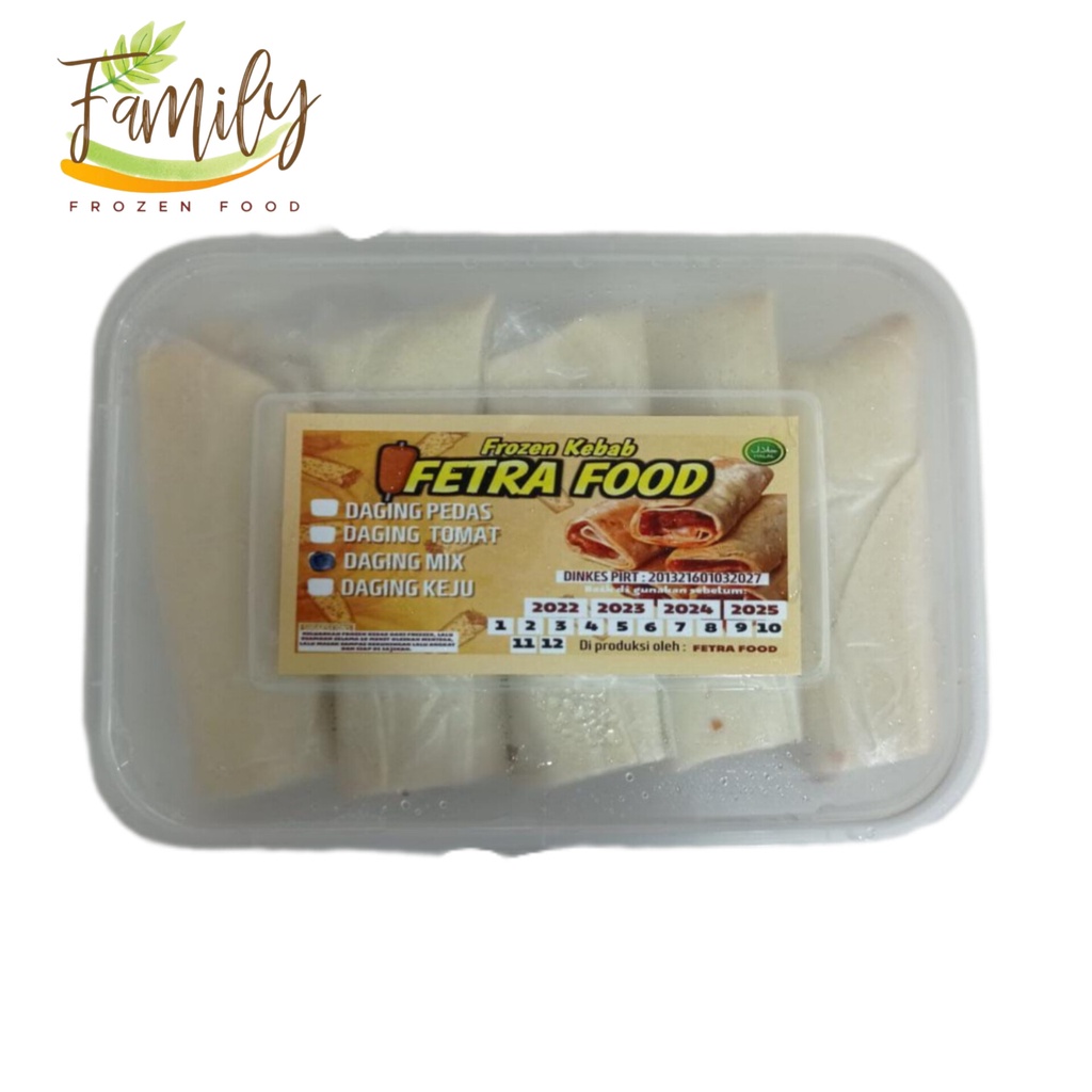 

Fetra Food Kebab isi 10pc Rasa Mix Frozen Food Grosir