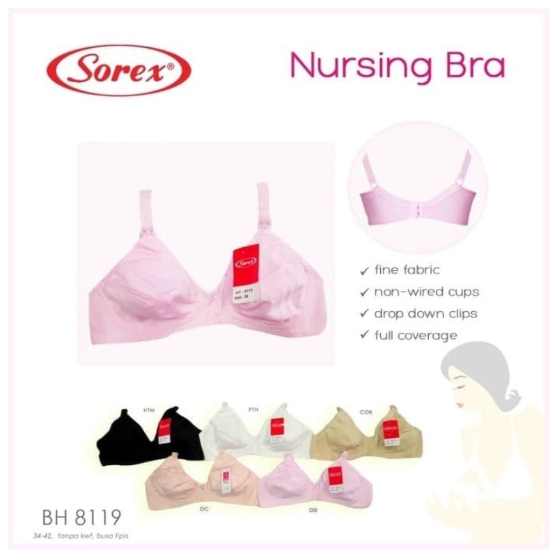 Sorex Nursing Bra Tanpa Busa 8119 Pakaian Dalam Ibu Menyusui BH Bra Menyusui Sorex WHS