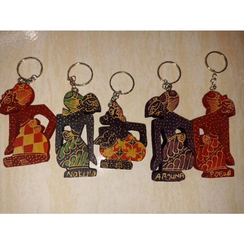 GANTUNGAN KUNCI WAYANG KAYU BATIK GANTUNGAN KUNCI WAYANG GANTUNGAN UNIK GANTUNGAN KUNCI UNIK GANTUNG