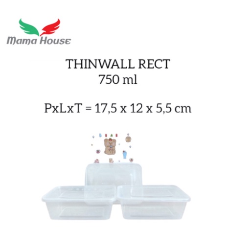 [MH] Tempat Makan Plastik SerbagunaThinwall Oven Safe Food Container