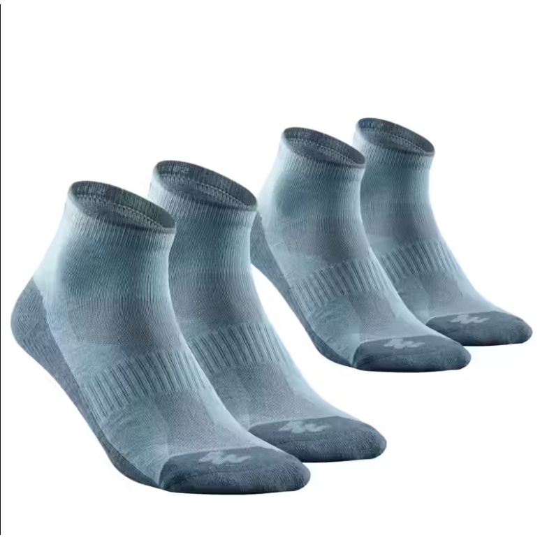 QUECHUA NH100 Kaos Kaki Pendek Hiking Unisex Nyaman Isi 2 Pax