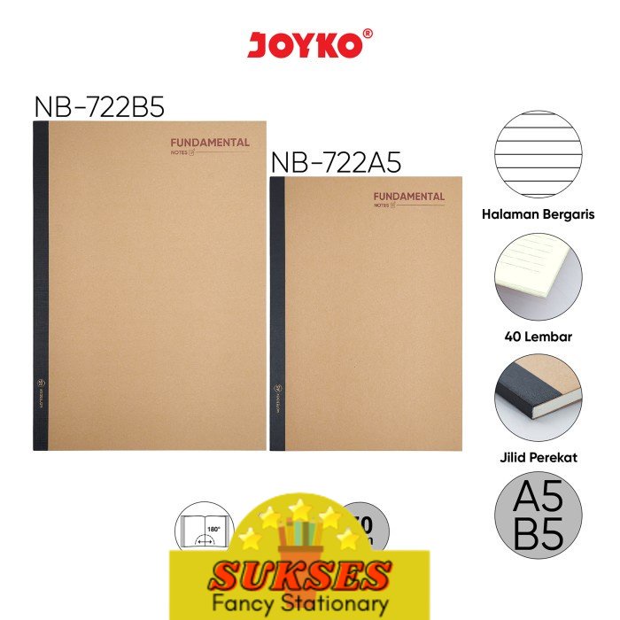 

Buku Tulis Catatan Notebook Joyko NB-722 Fundamental 1 Set 2 Pcs