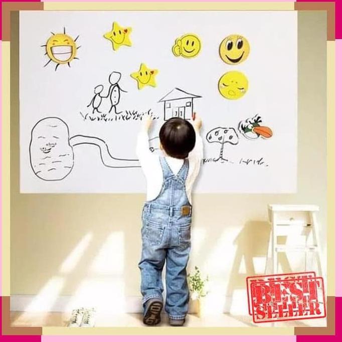 

E32 Sticker dinding whiteboard papan tulis tempel white board spidol sticker dinding papan tulis BIG SALE ゆ