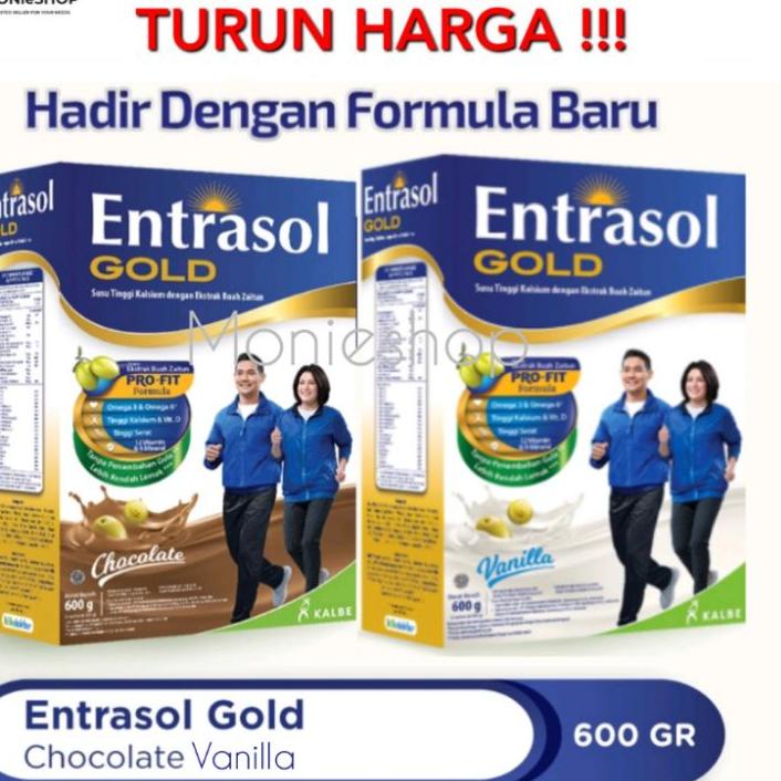 

☝ Entrasol Gold 600gr Coklat/vanila/ Plain Original 350gr/ 185gr ❂