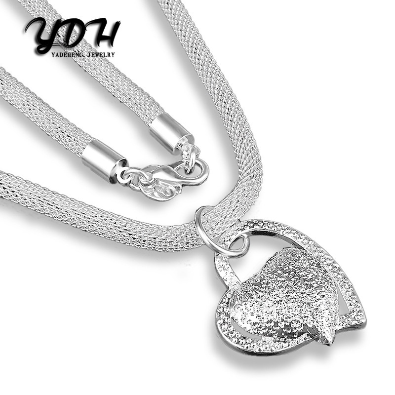 Kalung Rantai Dengan Liontin Hati Untuk Wanita | Kalung Untuk Wanita | Gantungan Kunci Bentuk Hati | Aksesoris Wanita | Sendok Garpu Bahan Stainless Steel