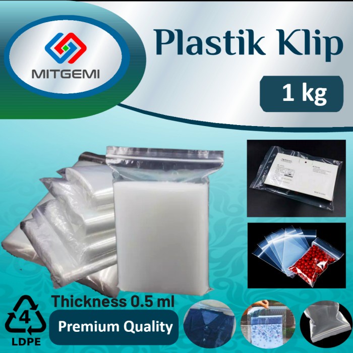 [Klip] Plastik Klip - Plastik Ziplock - Plastik Klip Baju - Sepatu - 1 Kg [Plastik]