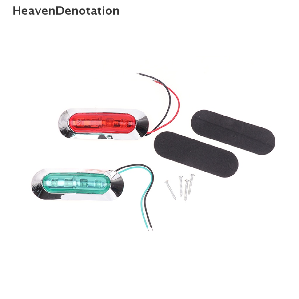 [HeavenDenotation] 2pcs Lampu Navigasi LED Perahu Tahan Air Lampu Sinyal Busur Untuk Perahu Layar Kayak HDV