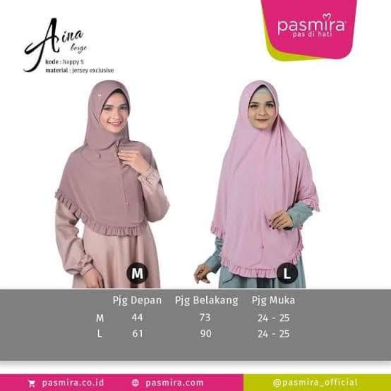 Kerudung Instan Dewasa Happy 5A Pasmira ORI