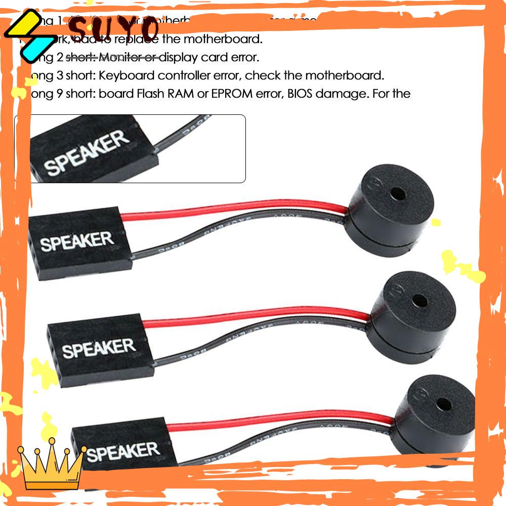 Suyo 10PCS Speaker Plug Mini Speaker Papan Utama Baru Untuk PC Interanal Board Beep Alarm