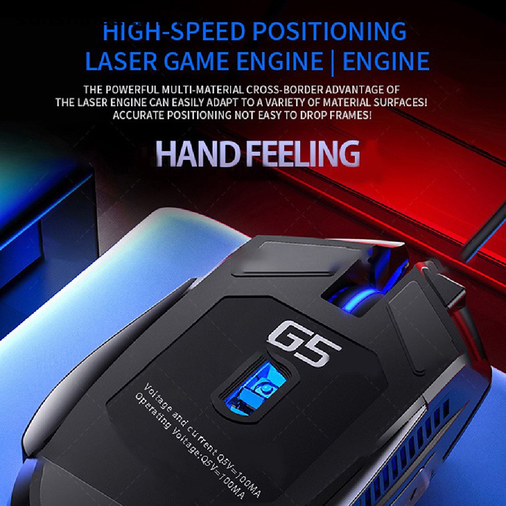 Sho Mouse Laser Untuk PC Gamer Mouse Gaming Mouse Ergonomis Dengan LED Backlit USB Mice N