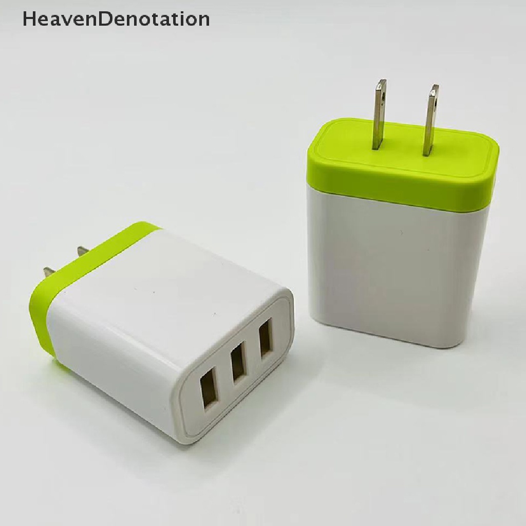 [HeavenDenotation] 1pcnew 3muka USB charger Ponsel Warna Sambungan Gaya universal HDV