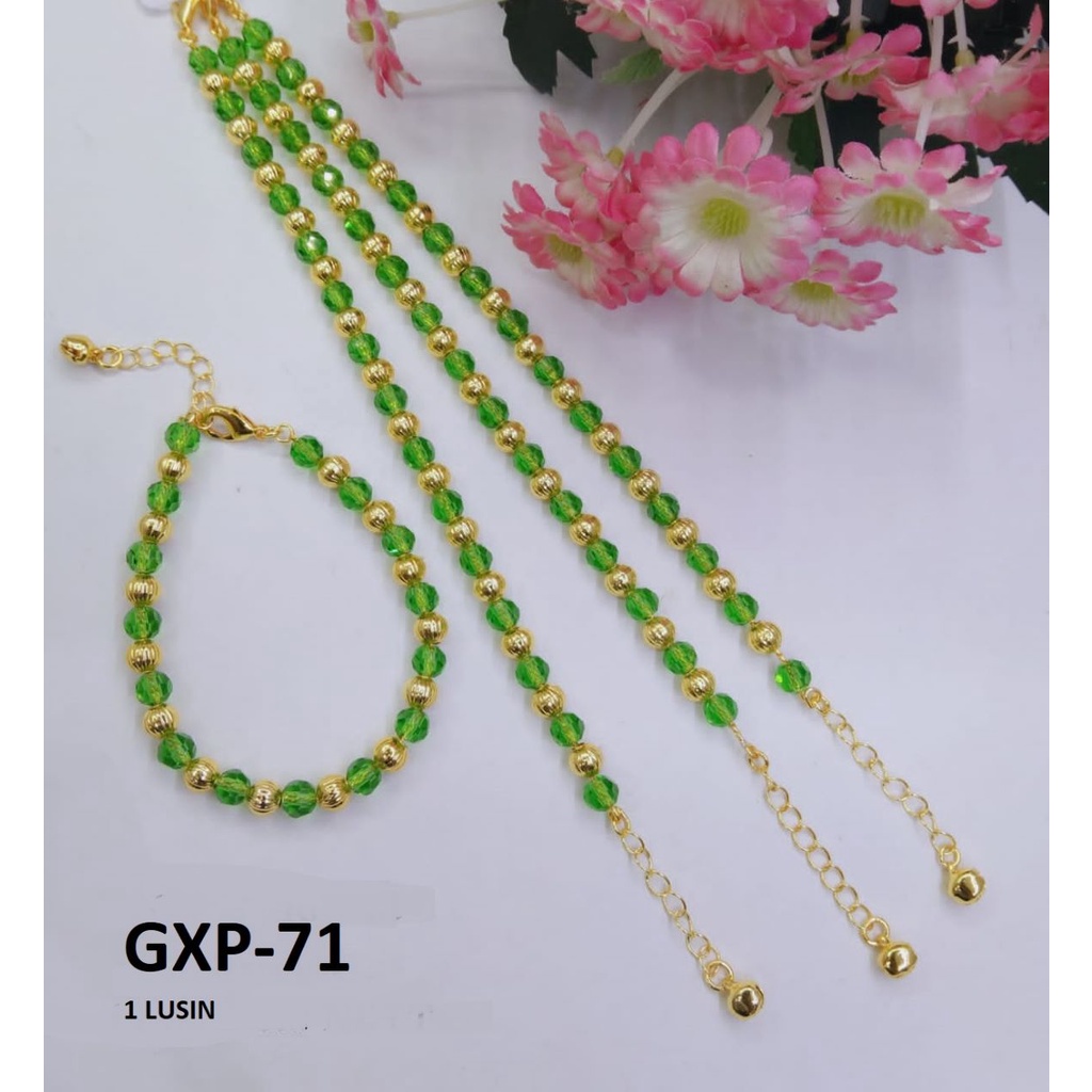 [1 LUSIN ISI 12] GELANG XP RANTAI EMAS GOLD BULAT BULAT TERMURAH / DUNIA GELANG TERBARU