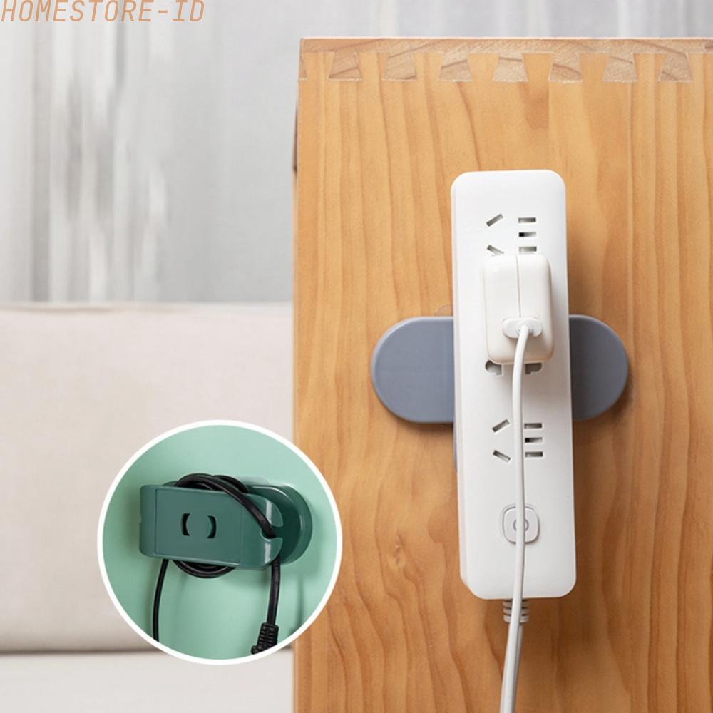1pc Self-Adhesive Desktop Socket Fixer, Dudukan Soket Bebas Pukulan Perekat