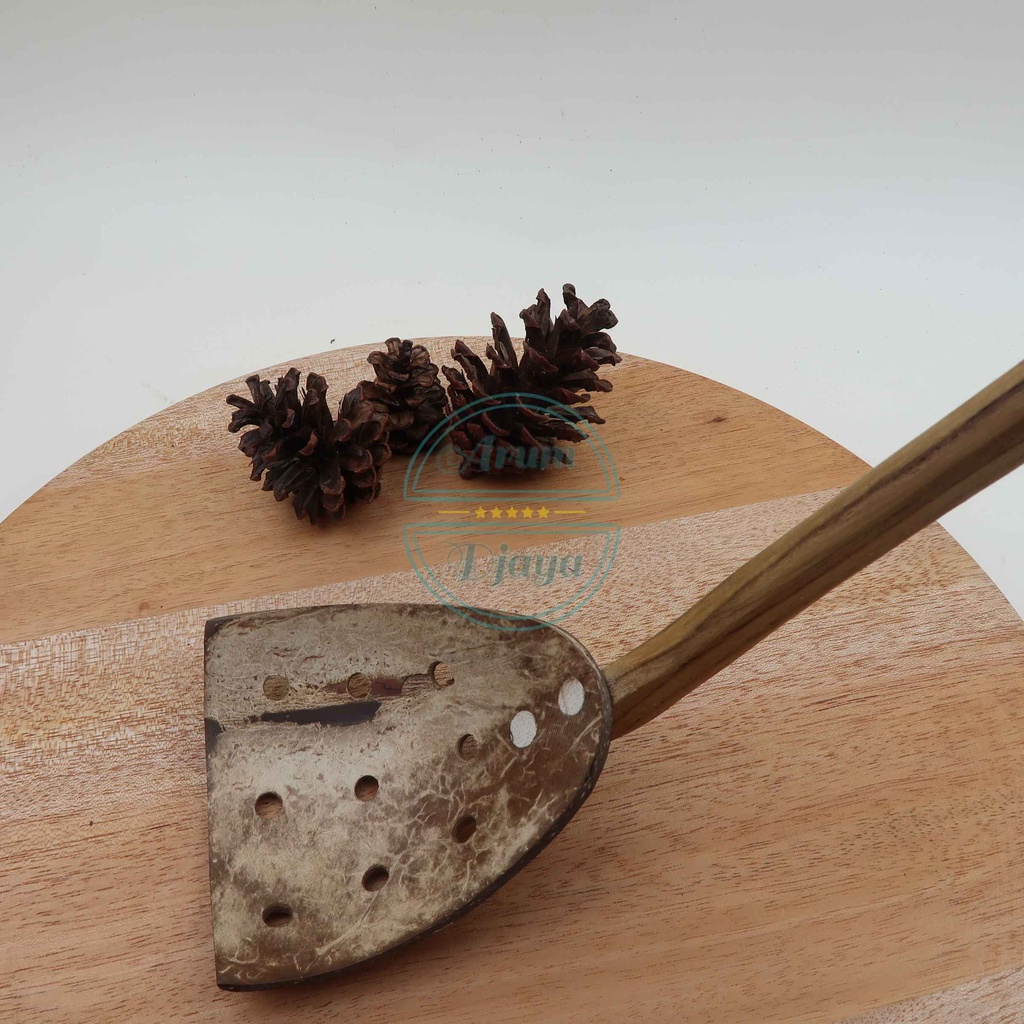 Sutil Bathok Spatula Kayu Bathok Spatula Tradisional Kayu Bathok Kelapa