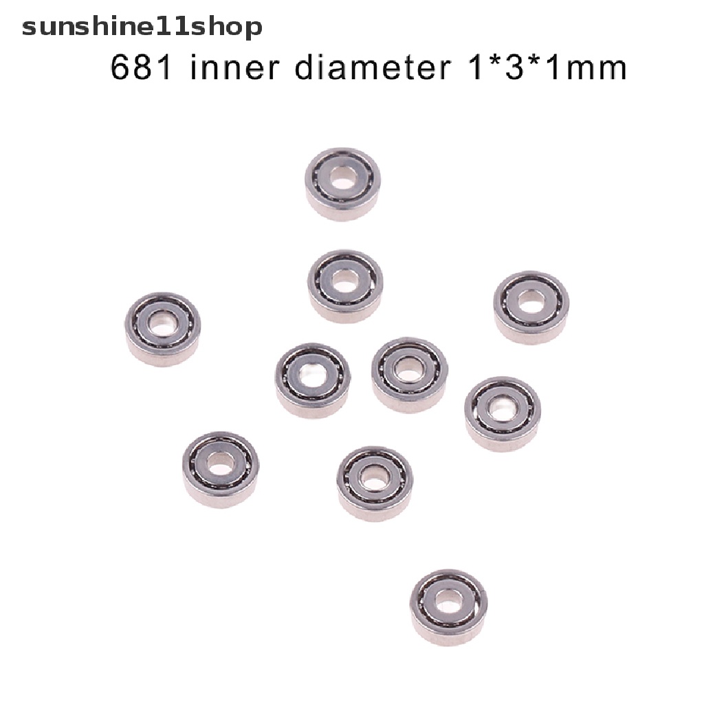 Sho 10pcs 68111 * 3 * 1mm Bantalan Terlindung Dalam Alur Bola Bearing Miniatur N