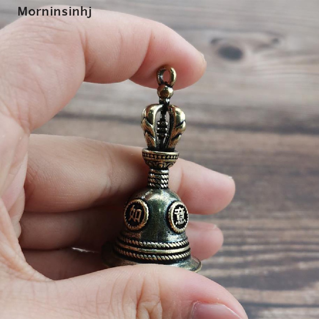 Mornin Kuningan Kerajinan Tangan Magic Bell Lonceng Angin Perunggu Tibet Bell Liontin DIY Gantungan Kunci id