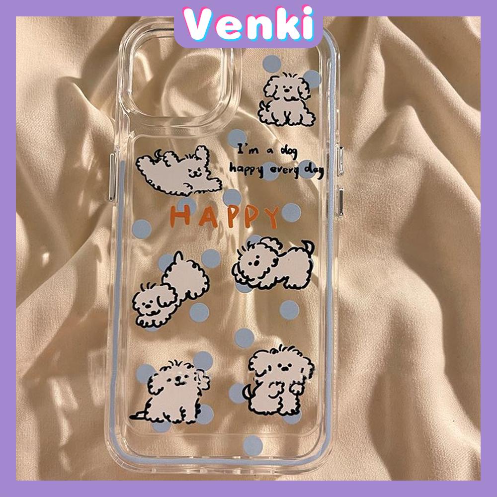 Case For iPhone 11 Soft TPU Transparent Space Case Cute Cartoon Puppy Case Plating Buttons Camera Protection Shockproof For iPhone 14 13 12 11 Plus Pro Max 6 7 8 Plus XR XS