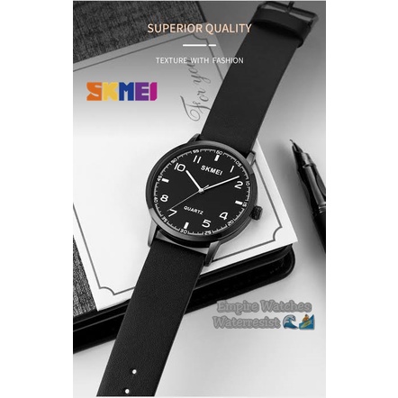 Jam Tangan Skmei 1890 Analog Strap Leather Kualitas Original Waterproof