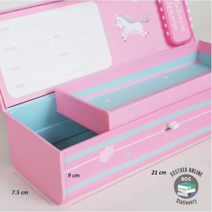 

Bos Kotak Pensil Karton+Kunci Pin/Tempat Pensil/Pencil Case Locker