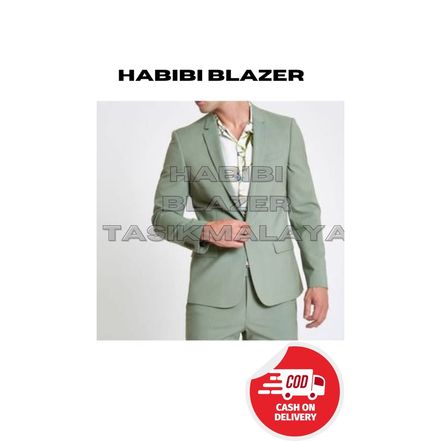 Jas Blazer Pria Hijau Sage/ Jas Wedding, Jas MC, Jas Casual/ Jas Model Korean Slimfit