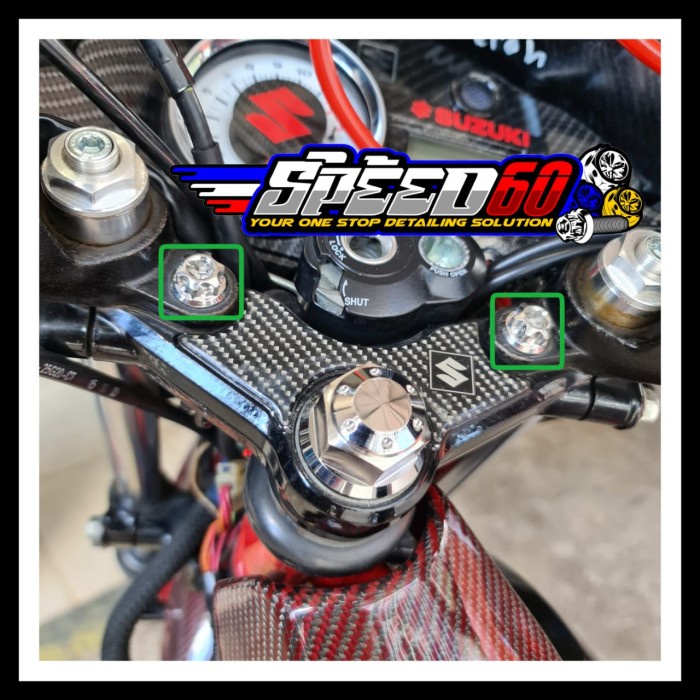Terlaris Baut Segitiga Shock Sok Satria Fu Probolt Gold Blue Silver Mur