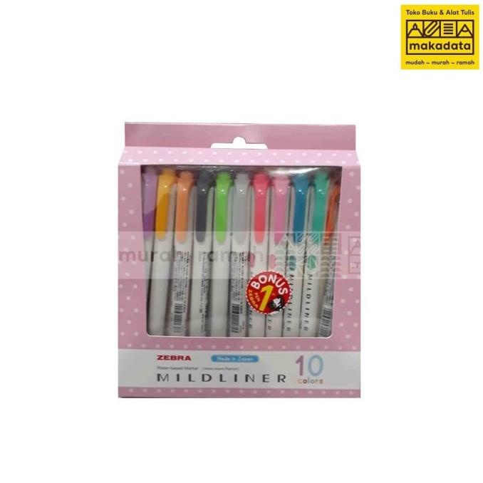 

SET MILDLINER | MIDLINER ZEBRA 10 WARNA PASTEL FREE 1 MURAH