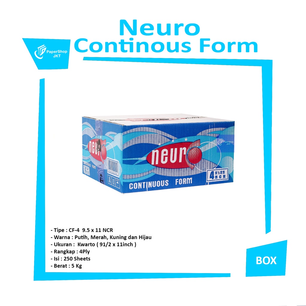 

NEURO - Continous Form 4 Ply 9 1/2 x 11 NCR - Box