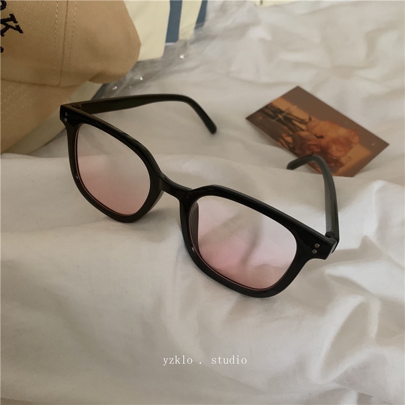 Kacamata Blush Rimmed Hitam Fashion Kepribadian Sederhana Harajuku