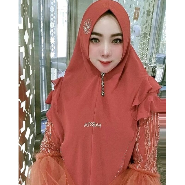 [FAESTA SYAR'I] GAMIS PESTA MEWAH / DRESS SET BROKAT" MELIA SET " By Faesta Syari