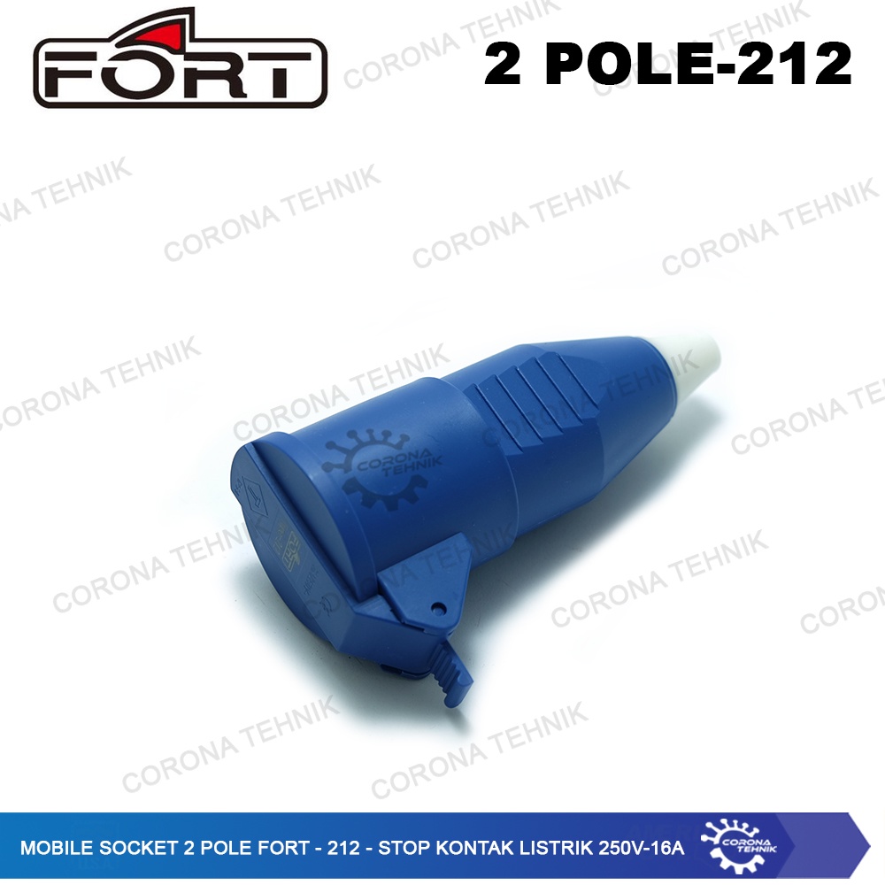 Mobile Socket 2 Pole FORT - 212 - Stop Kontak Listrik 250V - 16A