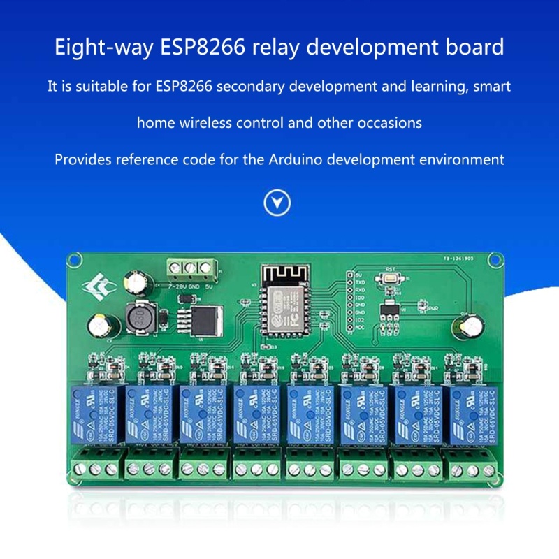 Modul Relay WiFi zzz ESP8266 5V Kontrol 8channel Untuk Sistem Otomasi Rumah