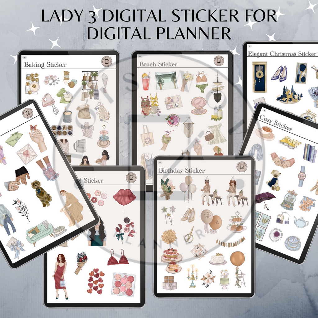 

Digital Sticker, Sticker for Digital Planner, Sticker for Digital Journal, Ladies Digital Sticker, Girl Digital Sticker, Sticker